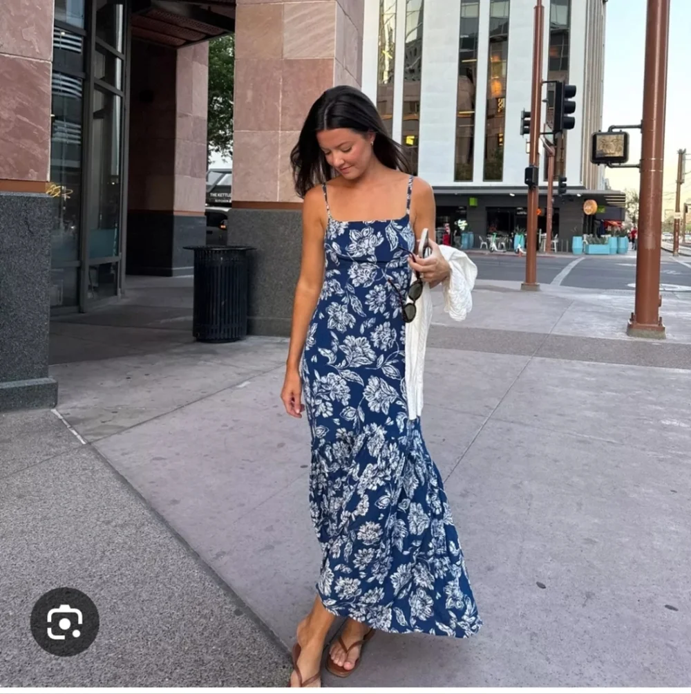 Madewell Textured Maxi Slip Dress Floral Size 4 NW335